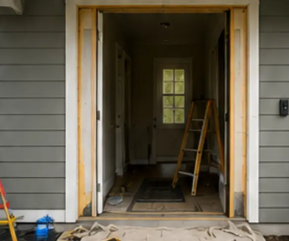 Front door opening during replacement