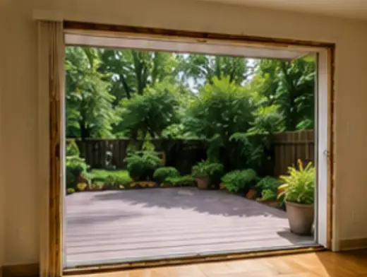 Patio door opening during replacement