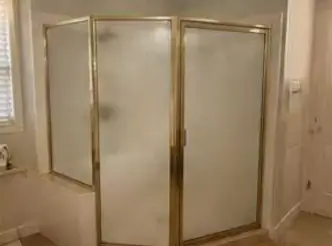 Bathroom shower enclosure before renovation