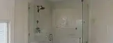 Corner shower enclosure project in Kirkland
