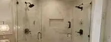 Frameless shower door project in Seattle