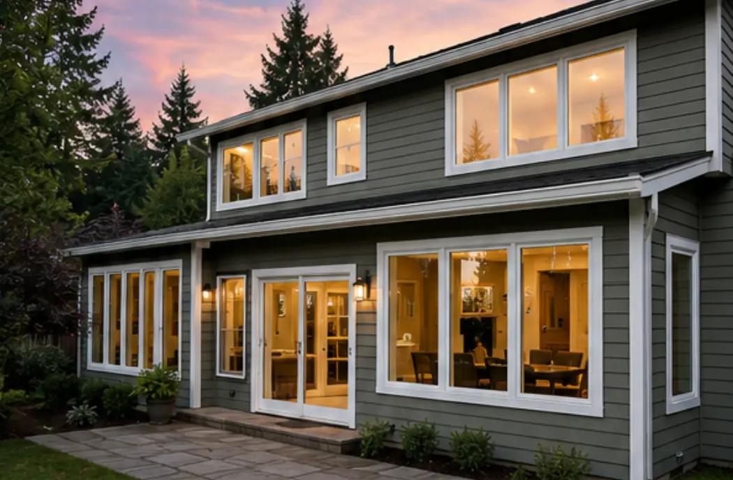 Completed Milgard window replacement in Redmond, Washington